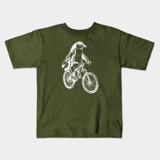 SEEMBO Penguin Cycling Bicycle Bicycling Biker Biking Bike Kids T-Shirt